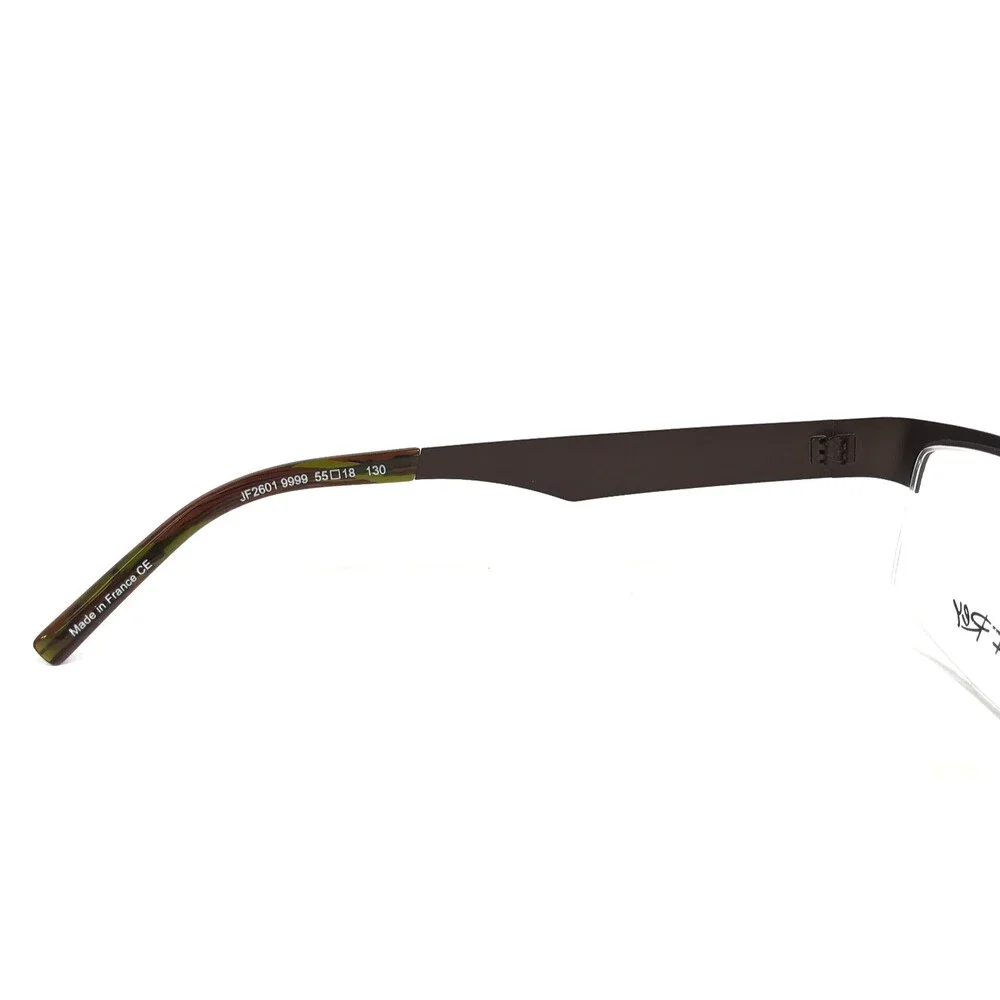 J.F. Rey Eyeglasses Frames JF2601 9999 Brown Lizard Print Half Rim 55-18-130